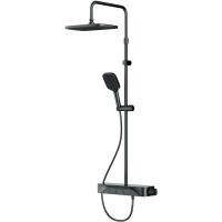 Душевая система AM.PM Func F078F222 с термостатом Черная матовая — фото 1, Душевое оборудование. Душевая программа