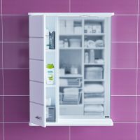 Зеркало со шкафом СанТа Омега 60 L 107003 с подсветкой Белое — фото 3, Мебель для ванной