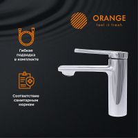 Смеситель для раковины Orange Splito M36-021cr Хром — фото 8, Смесители для раковины