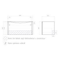 Тумба под раковину Vigo Glem 70 tp.GLE.9595.70.1Y подвесная Белая — фото 8, Тумбы под раковину