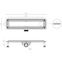 Душевой лоток Ctesi Way Line 60 BK4024030 с решеткой Хром / под плитку — фото 6, Душевые лотки