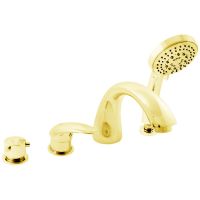 Смеситель на борт ванны Rav Slezak Dunaj D469.5PZ Золото — фото 1, Смесители на борт ванны