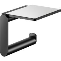 Держатель туалетной бумаги Keuco Plan 14973 370000 с полкой Черный матовый — фото 1, Держатели туалетной бумаги