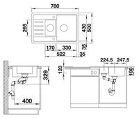 Кухонная мойка Blanco Legra 6 S Compact Белая арт-521304 — фото 3, Кухонные мойки