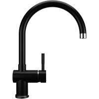 Смеситель для кухни Ulgran Classic U-021-344 Ультра-черный — фото 1, Смесители