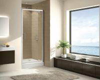 Душевая дверь Cezares Eco 80 ECO-O-BA-1-80-C-Cr профиль Хром стекло прозрачное — фото 2, Душевые двери в нишу