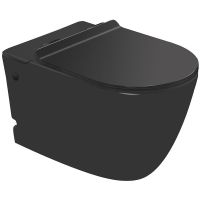 Комплект унитаза с инсталляцией SantiLine SL-5031MB подвесной Черный матовый с сиденьем Микролифт — фото 1, Умные унитазы