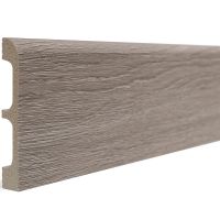 Плинтус Decor-Dizayn 706-80SH 2400x13x80 мм — фото 1, Плинтуса напольные