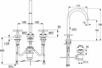 Смеситель для раковины Kludi Nova Fonte Хром арт-201430520 — фото 7, Смесители для раковины