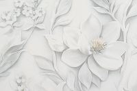 Обои Артекс New Look 6 10981-01 Винил на флизелине (1,06*10,05) Белый, Цветы/Листья — фото 4, Обои для стен