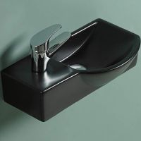 Раковина WeltWasser Aisbach 7940 MT-BL L 40 10000008688 Черная матовая — фото 1, Мини-раковины