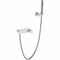 Смеситель для ванны Boheme Stick 123-WCR Белый матовый Хром — фото 1, Смесители