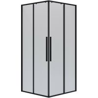 Душевой уголок Niagara Nova 90х90 NG-6823-34BLACK профиль Черный матовый стекло прозрачное — фото 1, Квадратные душевые уголки