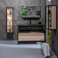 Товар: Шкаф пенал Boheme Armadi Art Loft 30 896-L подвесной Light wood - фото 2 Шкаф пенал Boheme Armadi Art Loft 30 896-L подвесной Light wood — фото 2, Мебель для ванной