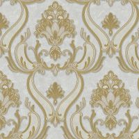 Обои Bernardo Bartalucci Gabriella 84132-6 Винил на флизелине (1,06*10,05) Серый, Дамаск — фото 1, Обои для стен