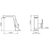 Товар: Смеситель для раковины Teska Thetis E5207 Золото - фото 3 Смеситель для раковины Teska Thetis E5207 Золото — фото 3, Смесители для раковины