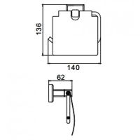 Держатель туалетной бумаги Gappo G38 G3803 с крышкой Хром — фото 6, Держатели туалетной бумаги