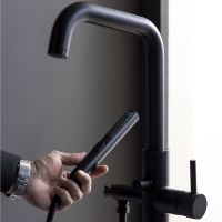 Смеситель для ванны Allen Brau Priority 5.31008-31 Черный матовый — фото 25, Смесители напольные