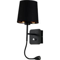 Настенный светильник Crystal Lux Pablo AP2 Black Black-Gold Черный Золото — фото 1, Светильники