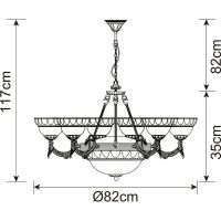 Товар: Люстра Artelamp Windsor A3777LM-6-2AB Белая Античная бронза - фото 6 Люстра Artelamp Windsor A3777LM-6-2AB Белая Античная бронза — фото 6, Люстры