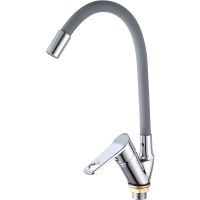 Смеситель для кухни Ростовская Мануфактура Сантехники SL137GY-016F Хром Серый — фото 1, Смесители