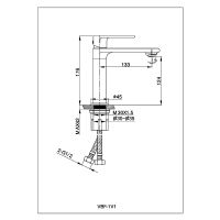Смеситель для раковины Vincea Vogue VBF-1V1GM Вороненая сталь — фото 4, Смесители для раковины