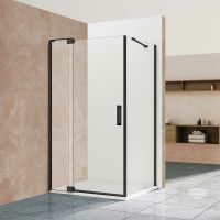 Душевой уголок Vincea Extra 120х90 VSR-1E111290CLB профиль Черный стекло прозрачное — фото 4, Прямоугольные душевые уголки