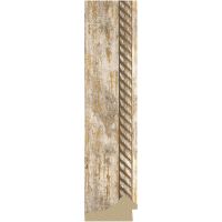 Зеркало Evoform Exclusive 143х58 BY 3537 с фацетом в багетной раме - Прованс с плетением 70 мм — фото 2, Мебель для ванной