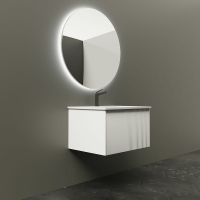 Тумба под раковину La Fenice Terra 60 FNC-01-TER-B-60 подвесная Белая матовая — фото 5, Мебель для ванной