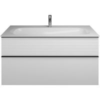 Тумба с раковиной Burgbad Fiumo 120 SFXN122F3956FOT2G0200C0001*1 подвесная Белая глянцевая — фото 1, Мебель для ванной