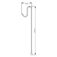 Держатель для навесных полок WasserKRAFT Хром арт-K-1133 — фото 4, Прочие аксессуары и комплектующие