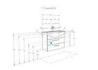 Тумба под раковину Aquaton Ария 80 М 1A140801AA010 подвесная Белая — фото 7, Тумбы под раковину