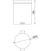 Ведро для мусора Nofer 09100.12.N Черное — фото 2, Мусорные ведра