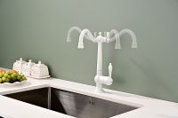 Смеситель для кухни Paulmark Retro Re213226-431 Белый матовый — фото 3, Смесители для кухни