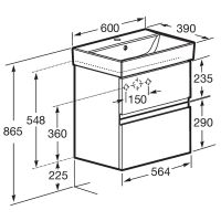 Товар: Тумба под раковину Roca Oleta 60 A857639806 подвесная Белый глянец - фото 13 Тумба под раковину Roca Oleta 60 A857639806 подвесная Белый глянец — фото 13, Мебель для ванной