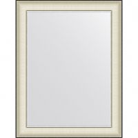 Зеркало Evoform Definite 88х68 BY 7630 в багетной раме - Белая кожа с хромом 78 мм — фото 1, Мебель для ванной