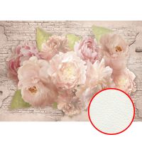 Фреска Ortograf Цветы 33263 Фактура флок FLK Флизелин (3,8*2,7) Розовый/Бежевый/Зеленый, Цветы — фото 1, Фрески