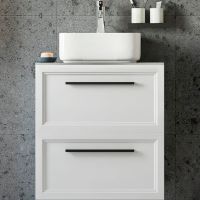 Тумба с раковиной STWORKI Эстерсунд 60 459668 подвесная Белая матовая Монте тиберио — фото 1, Тумбы с раковиной