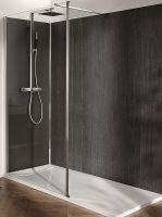 Душевая перегородка Jacob Delafon Contra 120 E22WP120-GA профиль Хром стекло прозрачное — фото 2, Душевые перегородки