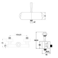 Смеситель для душа Kaiser Vista 65077 Хром — фото 2, Смесители