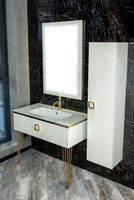 Шкаф пенал Boheme Armadi Art Lucido 35 772-W подвесной Жемчужный белый — фото 3, Мебель для ванной