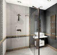 Керамический бордюр Kerama Marazzi Гинардо металл обрезной BDA015R 12х30 см — фото 2, Керамическая плитка