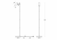 Торшер Maytoni Modern Bansky MOD129FL-01B Черный — фото 4, Торшеры