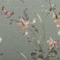 Обои Andrea Rossi Gavi 54373-7 Винил на флизелине (1,06*10) Зеленый/Розовый/Сиреневый, Бабочки/Цветы — фото 2, Обои для стен
