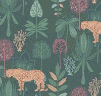 Обои детские Milassa Bon Voyage D1 018 Флизелин (1*10,05) Синий/Зеленый, Животные — фото 1, Обои для стен