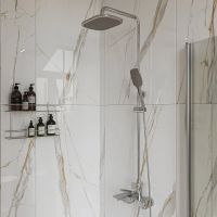 Полка корзина DIWO Смоленск П16101 Хром — фото 2, Полки для ванной и душа