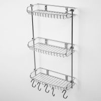 Полка корзина WasserKRAFT K-1433 Хром — фото 2, Полки для ванной и душа