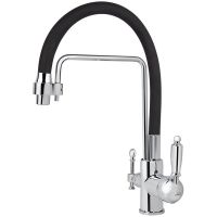 Смеситель для кухни Viko V-5610 Хром Черный — фото 1, Смесители для кухни