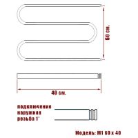 Водяной полотенцесушитель Ника Simple М 60/40 Бронза — фото 3, Водяные полотенцесушители