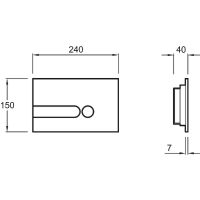 Клавиша смыва Jacob Delafon Хром арт-E4326-CP — фото 9, Кнопки смыва